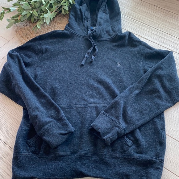 Polo Ralph Lauren Other - Polo Ralph Lauren dark gray hooded sweatshirt GUC